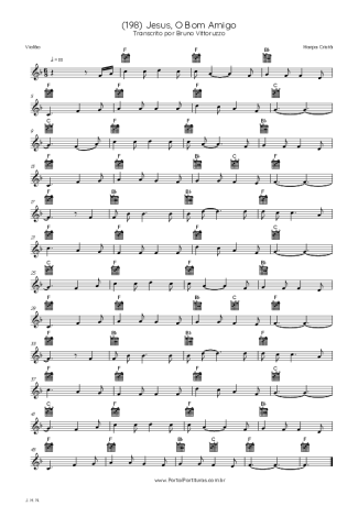 Harpa Cristã (198) Jesus O Bom Amigo score for Acoustic Guitar
