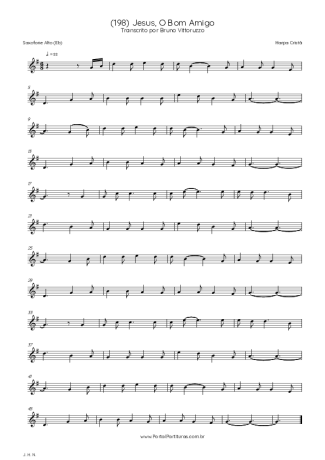 Harpa Cristã (198) Jesus O Bom Amigo score for Alto Saxophone