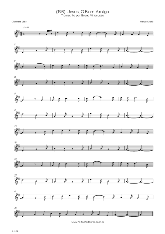Harpa Cristã (198) Jesus O Bom Amigo score for Clarinet (Bb)