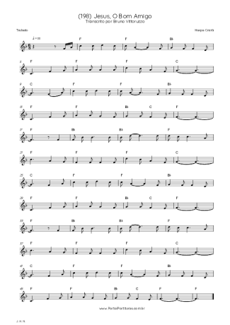 Harpa Cristã (198) Jesus O Bom Amigo score for Keyboard