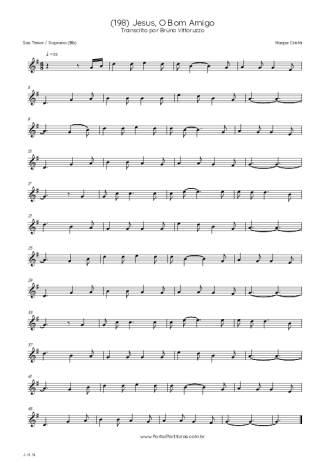 Harpa Cristã (198) Jesus O Bom Amigo score for Tenor Saxophone Soprano (Bb)