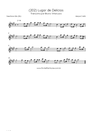 Harpa Cristã (202) Lugar De Delícias score for Alto Saxophone