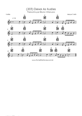 Harpa Cristã (203) Deixai As Ilusões score for Acoustic Guitar