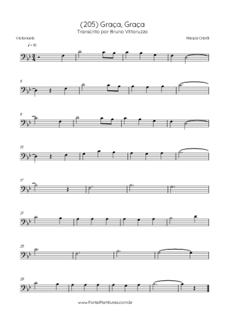 Harpa Cristã (205) Graça Graça score for Cello