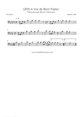Harpa Cristã (209) A Voz Do Bom Pastor score for Trombone