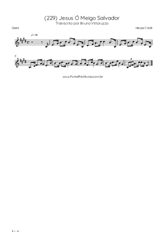 Harpa Cristã (229) Jesus Ó Meigo Salvador score for Harmonica