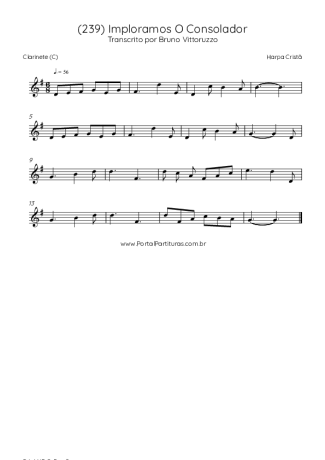 Harpa Cristã (239) Imploramos O Consolador score for Clarinet (C)