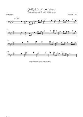 Harpa Cristã (244) Louvai A Jesus score for Cello