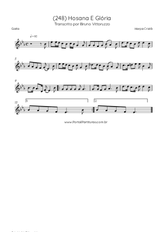 Harpa Cristã (248) Hosana E Glória score for Harmonica