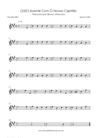 Harpa Cristã (260) Avante Com O Nosso Capitão score for Clarinet (Bb)