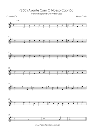 Harpa Cristã (260) Avante Com O Nosso Capitão score for Clarinet (C)