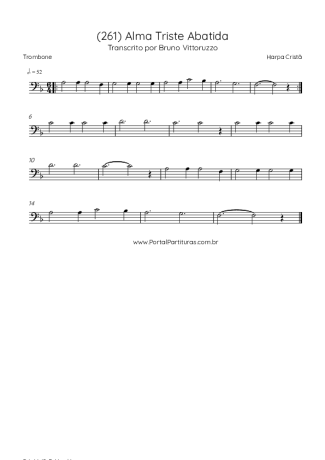 Harpa Cristã (261) Alma Triste Abatida score for Trombone