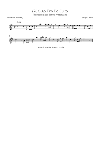 Harpa Cristã (263) Ao Fim Do Culto score for Alto Saxophone
