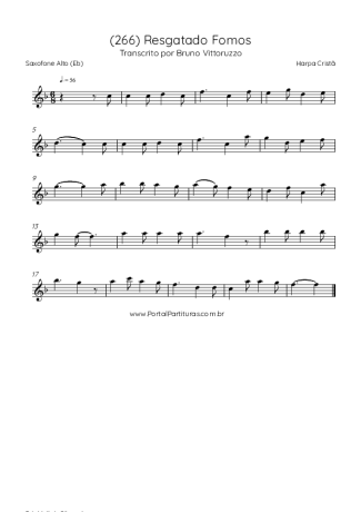 Harpa Cristã (266) Resgatado Fomos score for Alto Saxophone