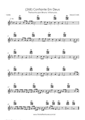 Harpa Cristã (268) Confiante Em Deus score for Acoustic Guitar