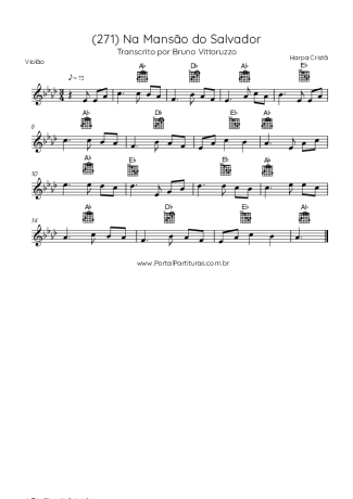 Harpa Cristã (271) Na Mansão Do Salvador score for Acoustic Guitar
