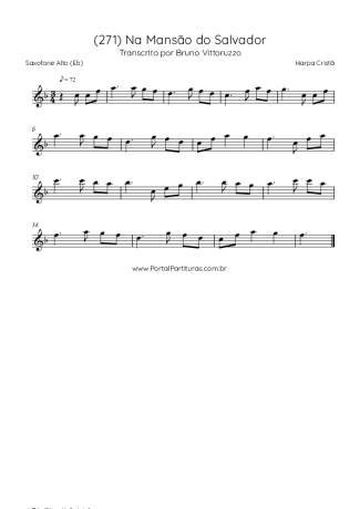 Harpa Cristã (271) Na Mansão Do Salvador score for Alto Saxophone
