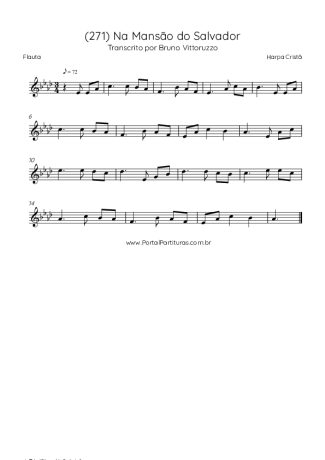 Harpa Cristã (271) Na Mansão Do Salvador score for Flute