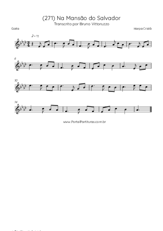 Harpa Cristã (271) Na Mansão Do Salvador score for Harmonica