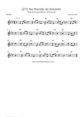 Harpa Cristã (271) Na Mansão Do Salvador score for Keyboard