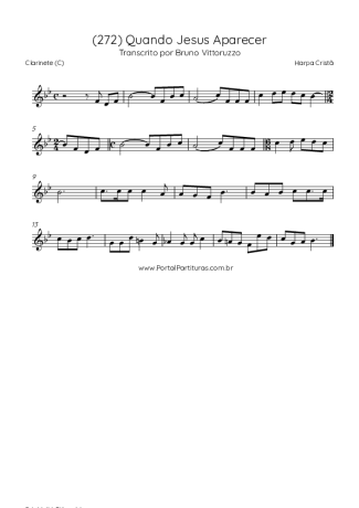 Harpa Cristã (272) Quando Jesus Aparecer score for Clarinet (C)