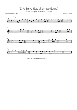 Harpa Cristã (277) Salvo Estás Limpo Estás score for Alto Saxophone