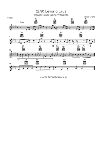 Harpa Cristã (278) Levar A Cruz score for Acoustic Guitar