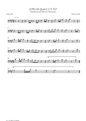 Harpa Cristã (279) Ali Quero Ir E Tu score for Cello