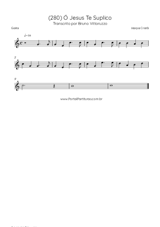 Harpa Cristã (280) Ó Jesus Te Suplico score for Harmonica