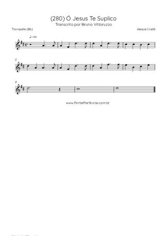 Harpa Cristã (280) Ó Jesus Te Suplico score for Trumpet