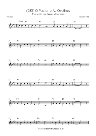 Harpa Cristã (283) O Pastor E As Ovelhas score for Keyboard