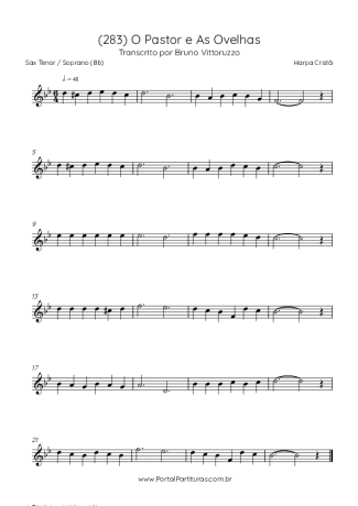 Harpa Cristã (283) O Pastor E As Ovelhas score for Tenor Saxophone Soprano (Bb)