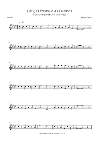 Harpa Cristã (283) O Pastor E As Ovelhas score for Violin