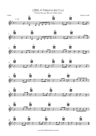 Harpa Cristã (288) A Palavra Da Cruz score for Acoustic Guitar