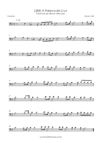 Harpa Cristã (288) A Palavra Da Cruz score for Cello