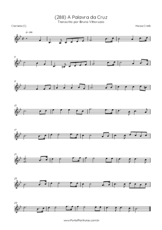 Harpa Cristã (288) A Palavra Da Cruz score for Clarinet (C)