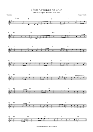 Harpa Cristã (288) A Palavra Da Cruz score for Keyboard
