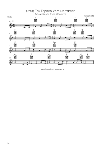 Harpa Cristã (290) Teu Espírito Vem Derramar score for Acoustic Guitar