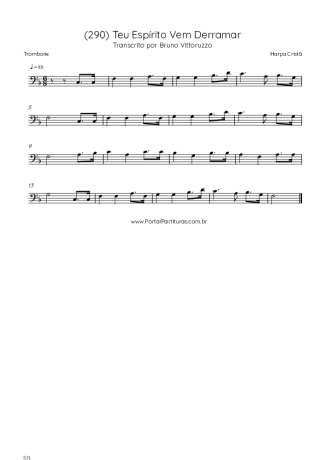 Harpa Cristã (290) Teu Espírito Vem Derramar score for Trombone