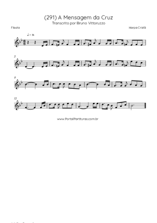 Harpa Cristã (291) A Mensagem Da Cruz score for Flute