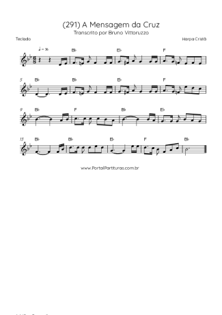 Harpa Cristã (291) A Mensagem Da Cruz score for Keyboard