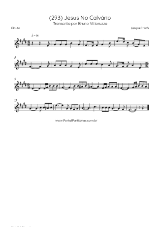 Harpa Cristã (293) Jesus No Calvário score for Flute