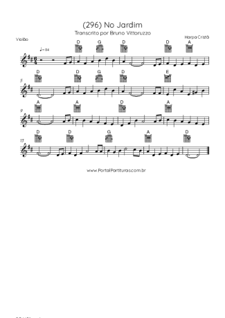 Harpa Cristã (296) No Jardim score for Acoustic Guitar