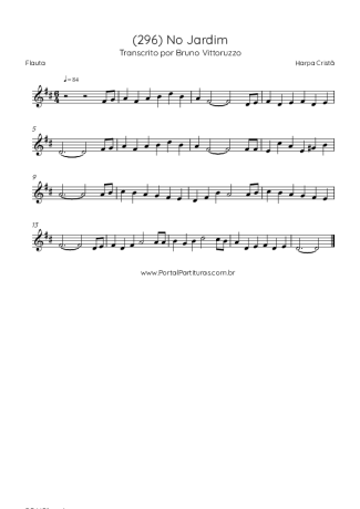 Harpa Cristã (296) No Jardim score for Flute