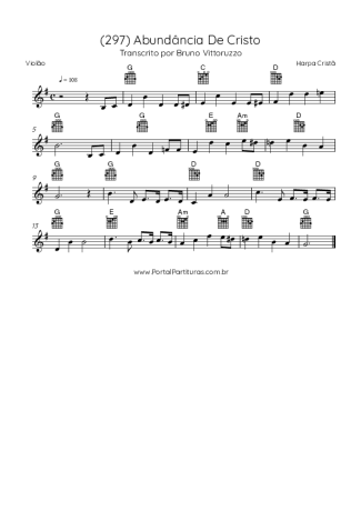 Harpa Cristã (297) Abundância De Cristo score for Acoustic Guitar