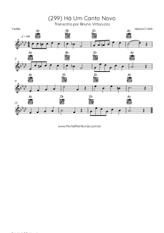 Harpa Cristã (299) Há Um Canto Novo score for Acoustic Guitar