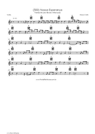 Harpa Cristã (300) Nossa Esperança score for Acoustic Guitar