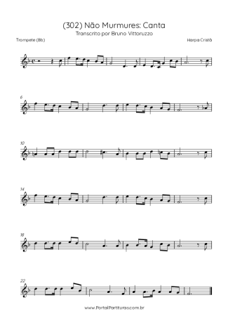 Harpa Cristã (302) Não Murmures Canta score for Trumpet