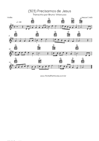Harpa Cristã (303) Precisamos De Jesus score for Acoustic Guitar