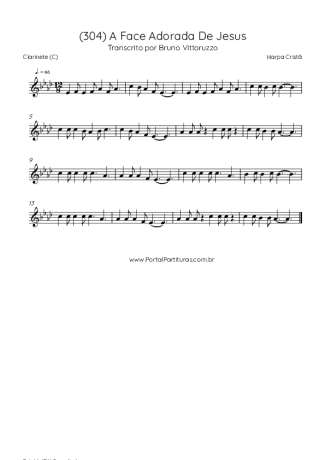 Harpa Cristã (304) A Face Adorada De Jesus score for Clarinet (C)